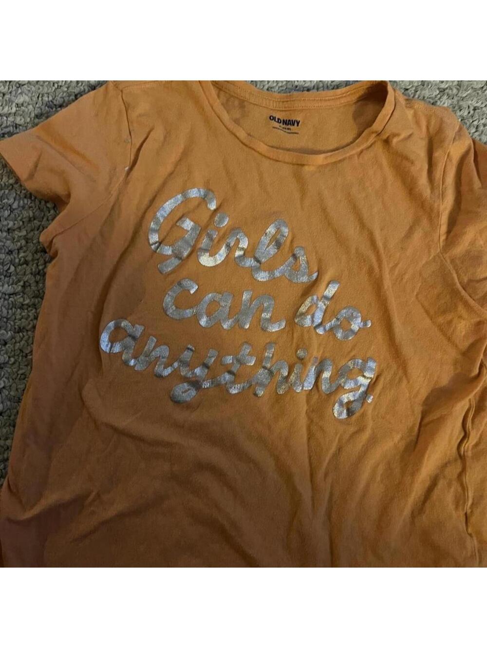 Old Navy Kid's Orange and Tan Tshirt